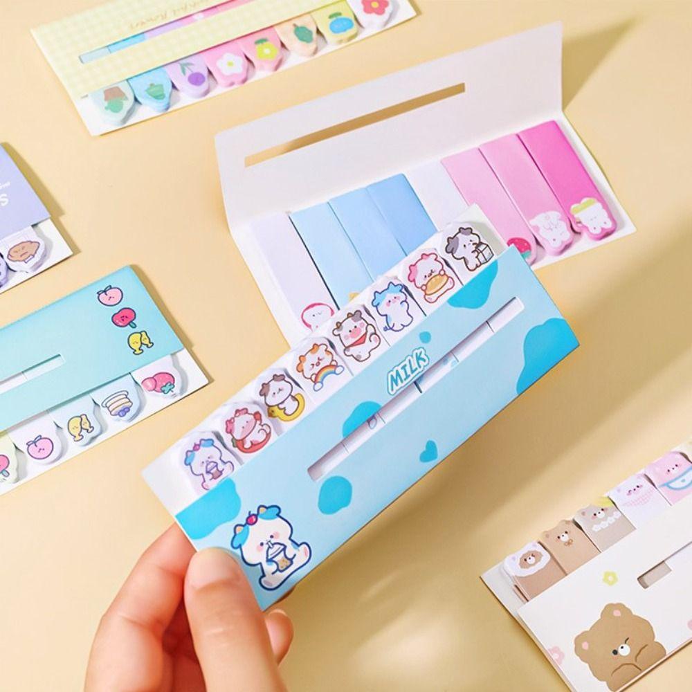 Mxbeauty Sticky Notes Label Kartun Multi-Warna Sticky Notes DIY Dekorasi Perlengkapan Kantor Anak Label Bookmark