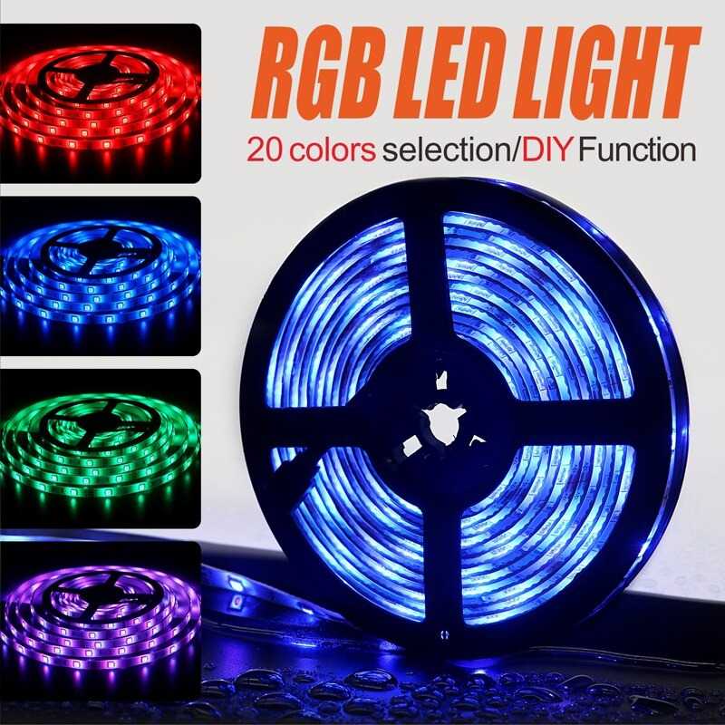 (BISA COD) FTIHSHP MRTOPELE Lampu LED Strip Flexible RGB SMD 2835 IP65 5M with Remote - GB302