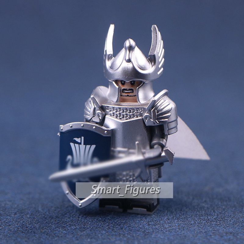 Lord of The Rings Minifigure Swan Knights Phalanx Commander Spear Guard Pedang Penjaga Boneka Mini Rakitan Blok Bangunan Mainan