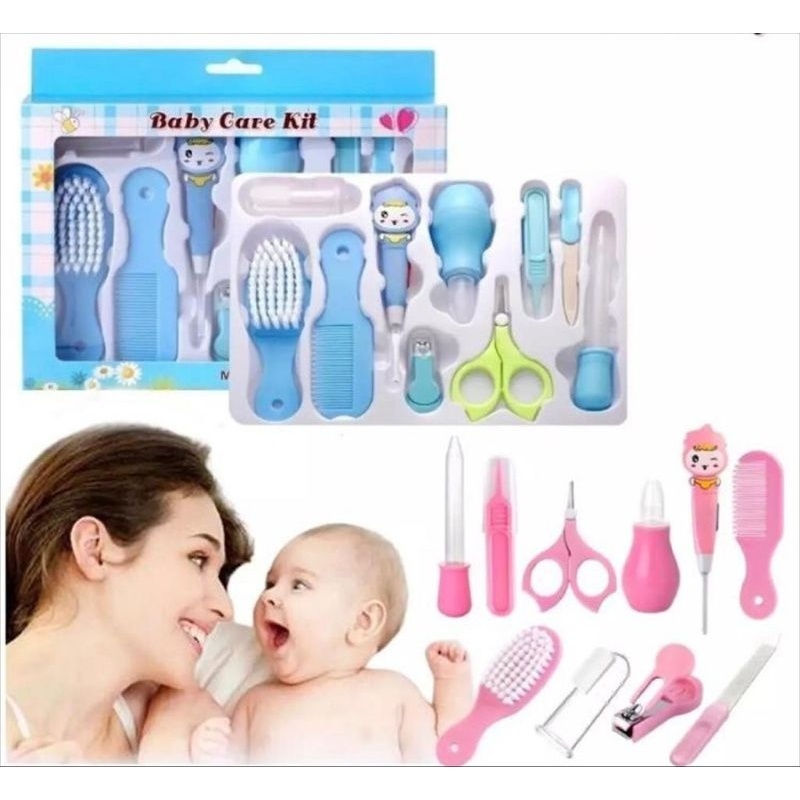 Alat Gunting Kuku Set  Perlengkapan Perawatan Gunting Kuku Sisir Bayi 10 in 1 Baby Care Kit  Gift Set Peralatan Bayi New Born Kado Lahiran Baby Care Baby Nail Set Care Alat Perawatan Bayi Set Lengkap /Baby Care kit set / Baby Gift Set 10 in 1