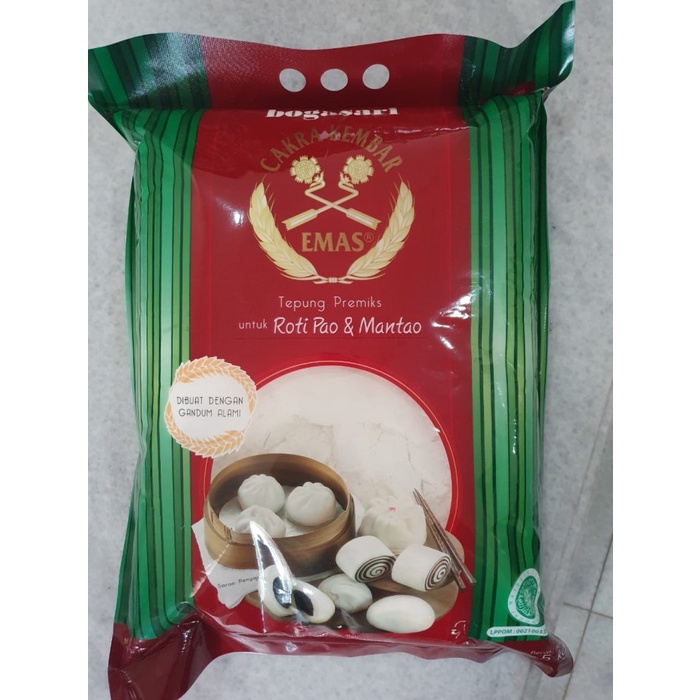 

BEST SELLER Tepung Cakra Kembar Emas Roti Pao dan Mantao 5 KG