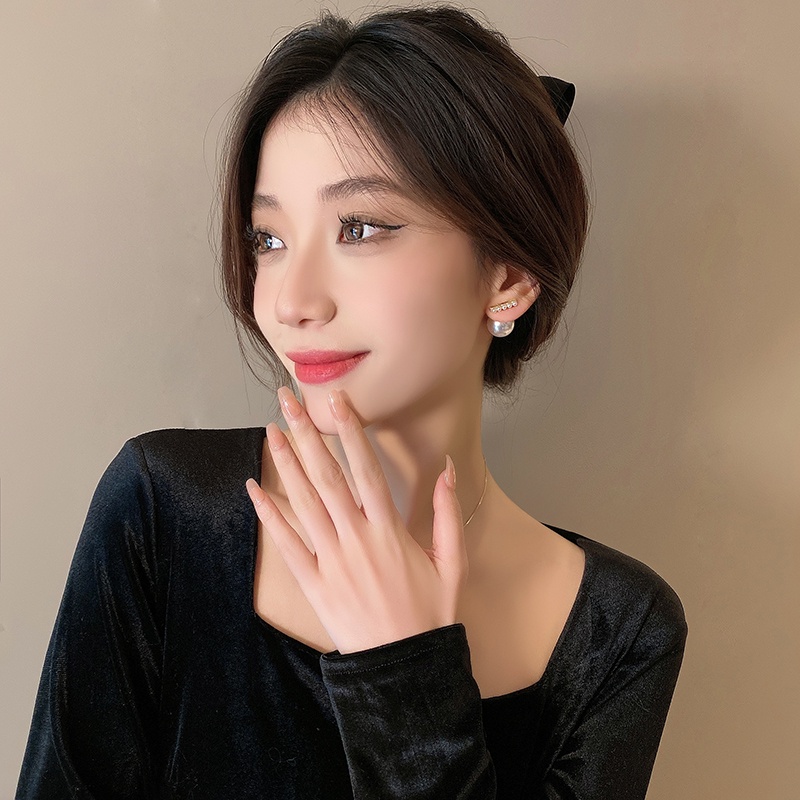 Anting Mutiara Besar Dapat Dilepas Untuk Wanita Aksesoris Korea