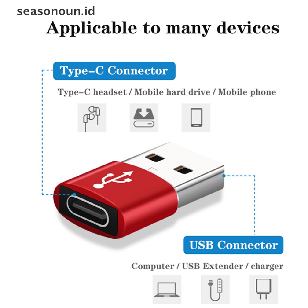 Seasonoun 1pcs USB C 3.1 Tipe C Female to USB 3.0 Type A Male Port Converter Adapter NEW.