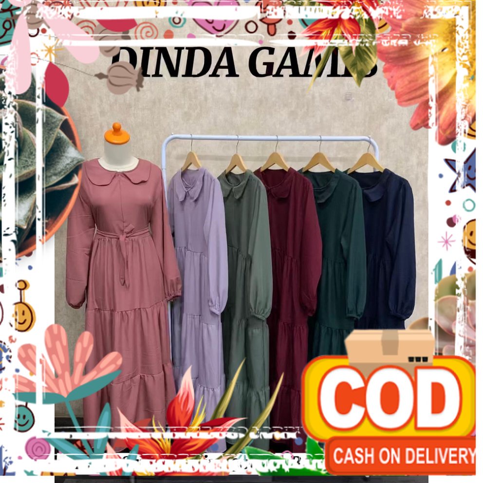 DINDA GAMIS SHAKILA GAMIS BUSUI BUMIL FRIENDLY GAMIS ALL SIZE FIT XL BIANCCA / greentea