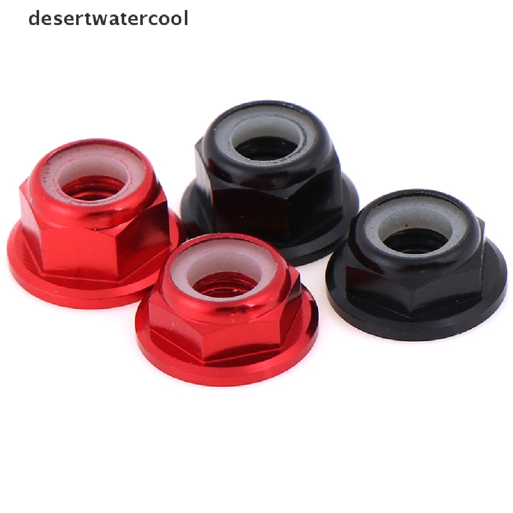 Deid 5Pcs M5 Aluminium Flange Nylon Nut Low Profile CW CCW Anti Longgar Insert lock Martijn