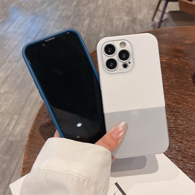 Casing Bentuk Kotak Mix Warna Untuk iPhone 14Pro Max 13 Pro Max12 11 X Xs Max XR Case Soft Back Cover
