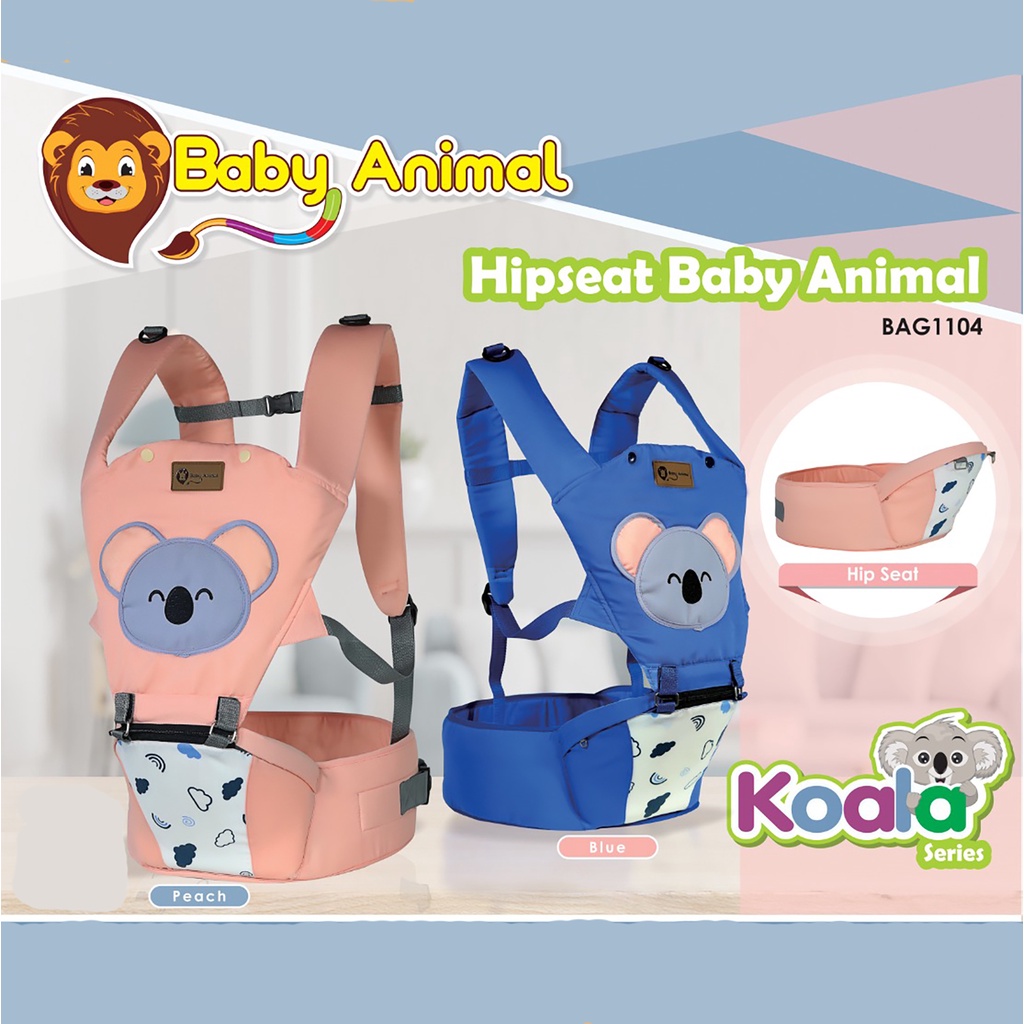 Gendongan Hipseat Bayi Ransel Depan Belakang Baby Scots Animal Koala BAG 1104