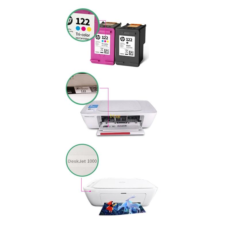 Btsg Cartridge Tinta Warna Untuk HP122xl Untuk Deskjet1000.1010.1011.1011.1012.1015