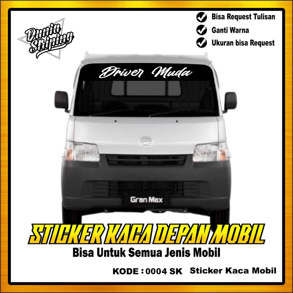 STIKER CUTING KACA DEPAN MOBIL/GRANDMAX