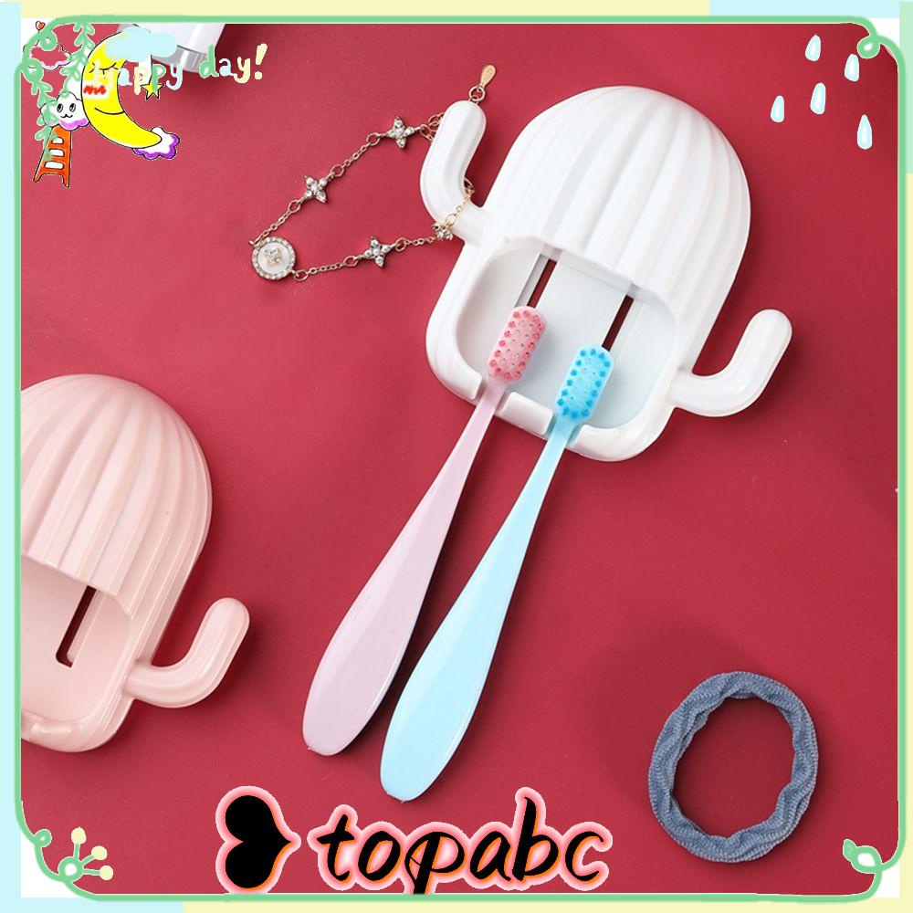 Top Sikat Gigi Pemegang Mulus Rumah &amp; Tamu Perekat Diri Rak Saluran Air Yang Dipasang Di Dinding Rak Penyimpanan