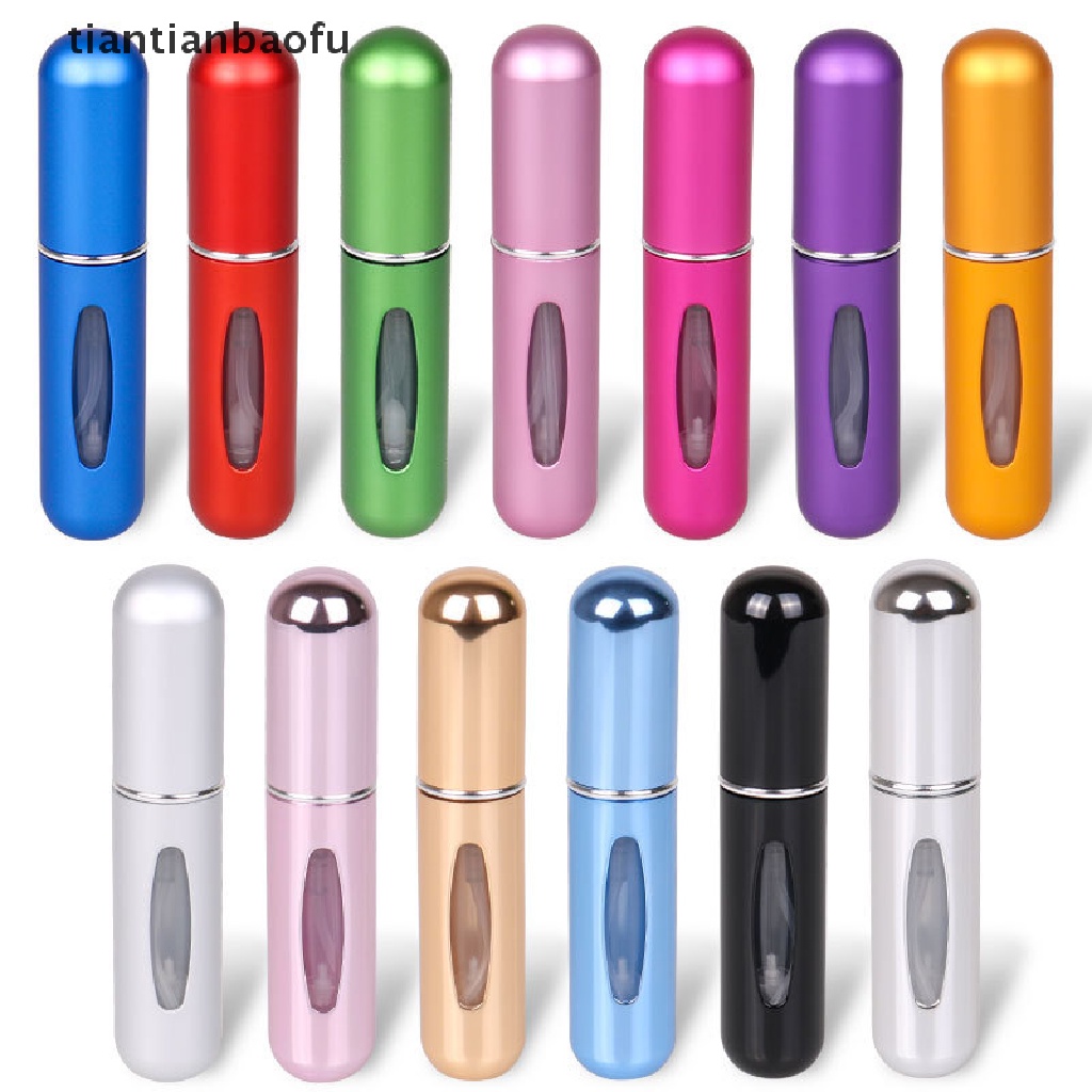 [tiantianbaofu] 5ml Traveling Wadah Cairan Portable Untuk Kosmetik Pompa Aluminium Logam Mini Botol Kosong Isi Ulang Butik