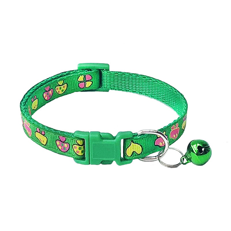 Kualitas Tinggi Pencetakan Kerah Bell Sabuk Puppy Dog Cat Adjustable Collar Release Gesper Tali Leher Safety Pet Supply