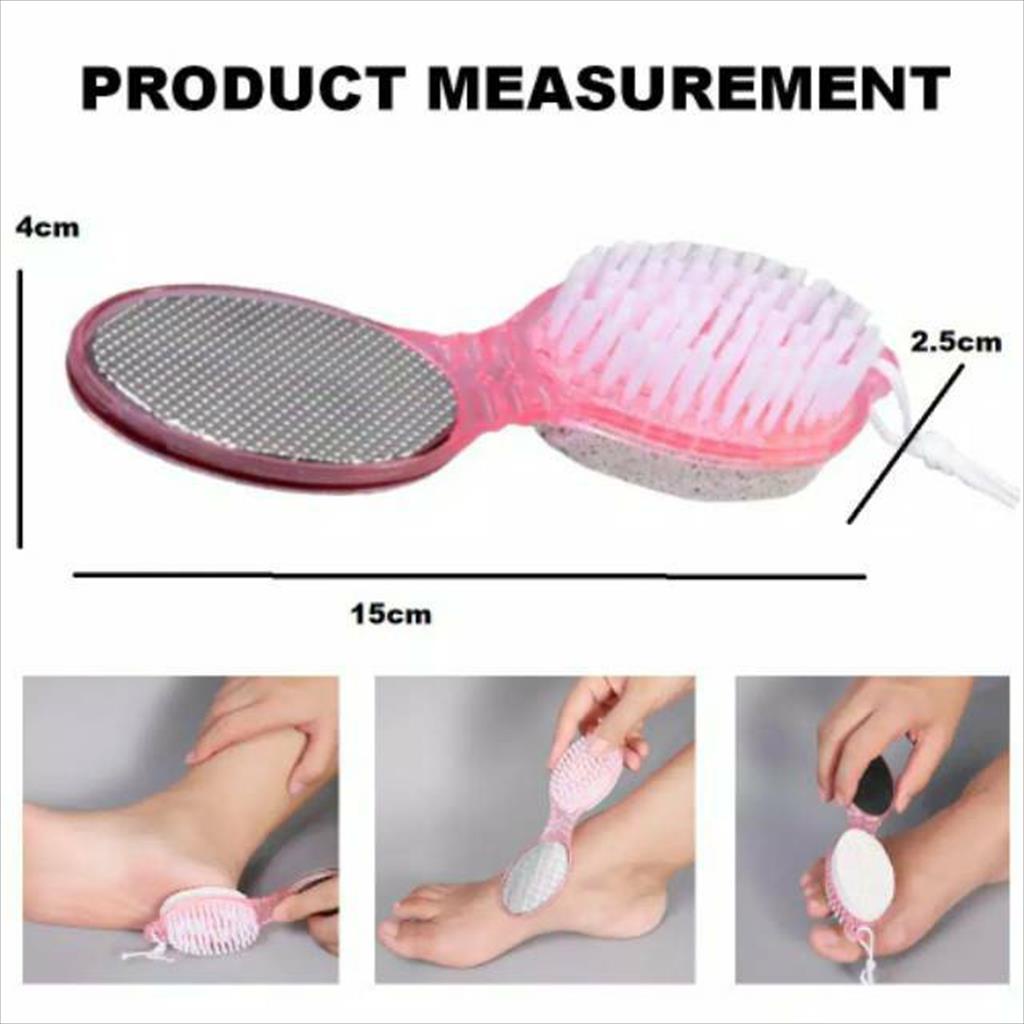 Alat Gosok Sikat Kaki / Pedicure Batu Apung Gagang 4 in 1/ikat Alat Gosok Kaki Kapalan Penghalus Kulit Kaki Pedicure Paddle Brush 4in1