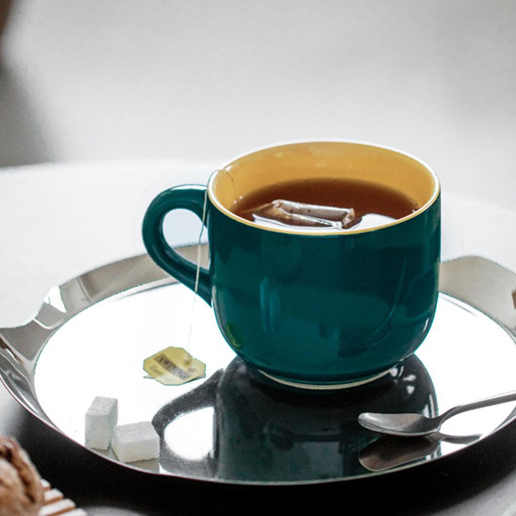 Cangkir Keramik Oat Breakfast Minum Microwave Wadah Makanan Kopi Teh Susu Tembikar Mug Dengan Pegangan Kapasitas Besar