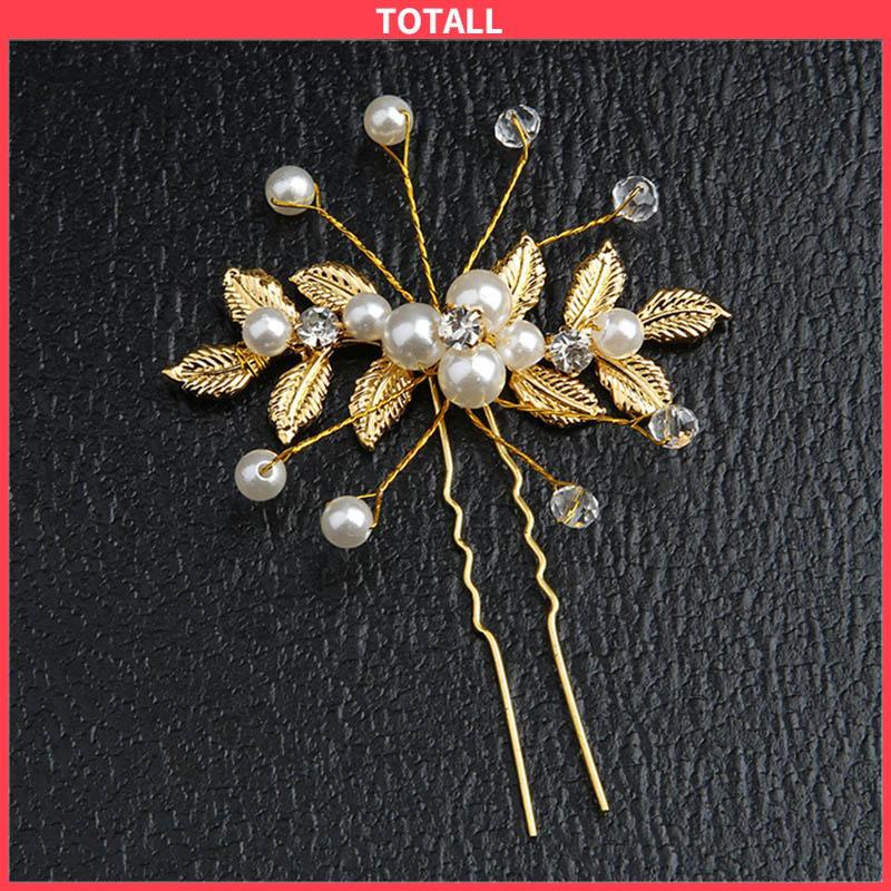 COD Hairpin Tusuk Konde Hairpiece Hiasan Sanggul Rambut Aksesoris Pengantin Bridal Wedding-Totall