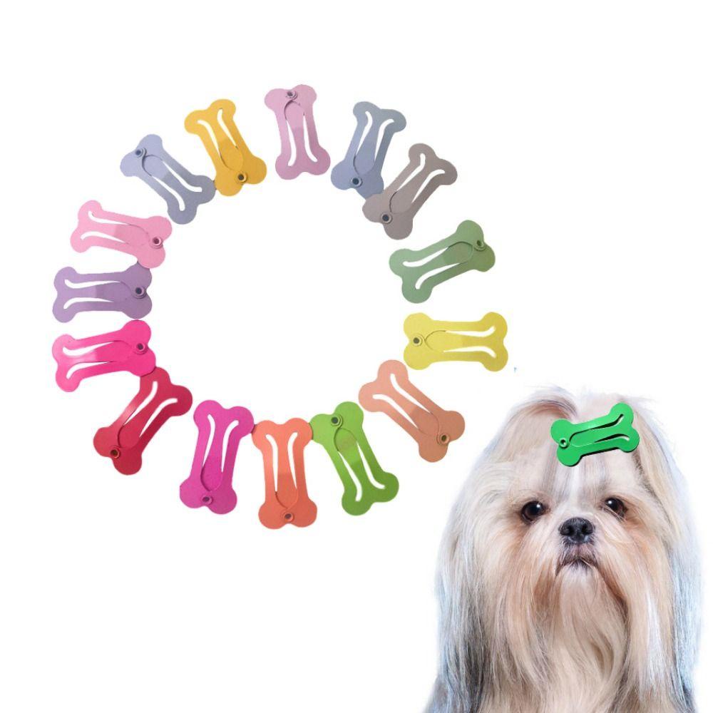 [Elegan] Jepit Rambut Anjing Portable Lucu Bentuk Tulang Hias Puppy Hairpin