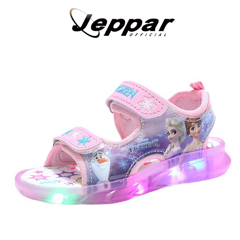 Sandal Anak LED Perempuan FROZEN kualitas Import -  Sandal Frozen 006