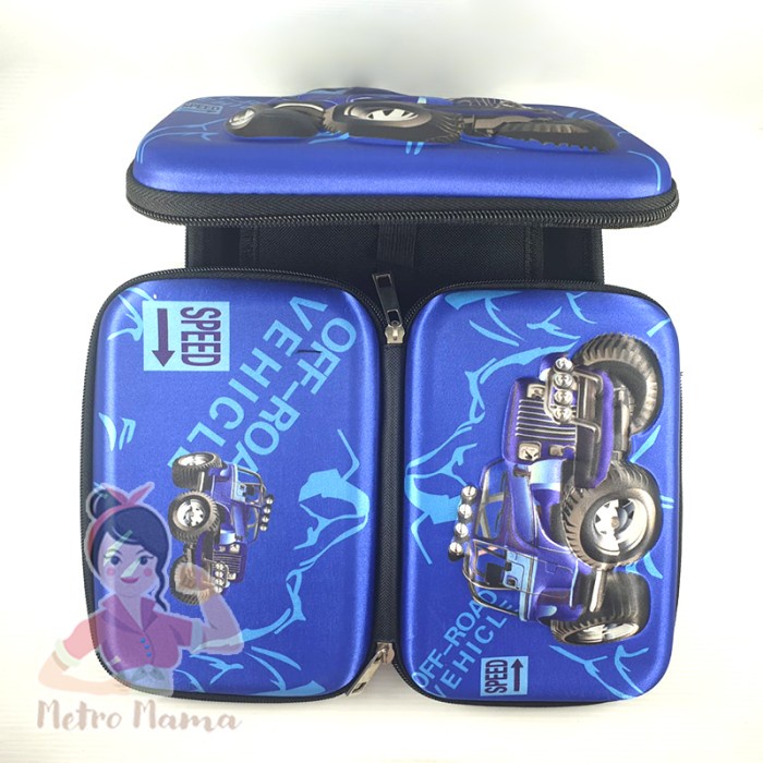 

KT- Kotak Tempat Pensil EVA BESAR Model 3D & SEQUIN Anak Sekolah - Off-Road Navy TERBARU