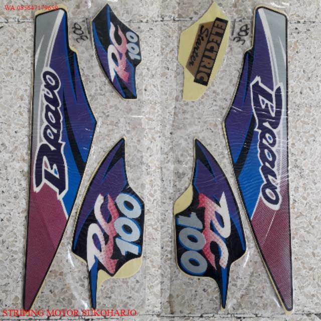 (ORI) striping rc100 striping suzuki bravo sticker suzuki bravo striping bravo sticker bravo