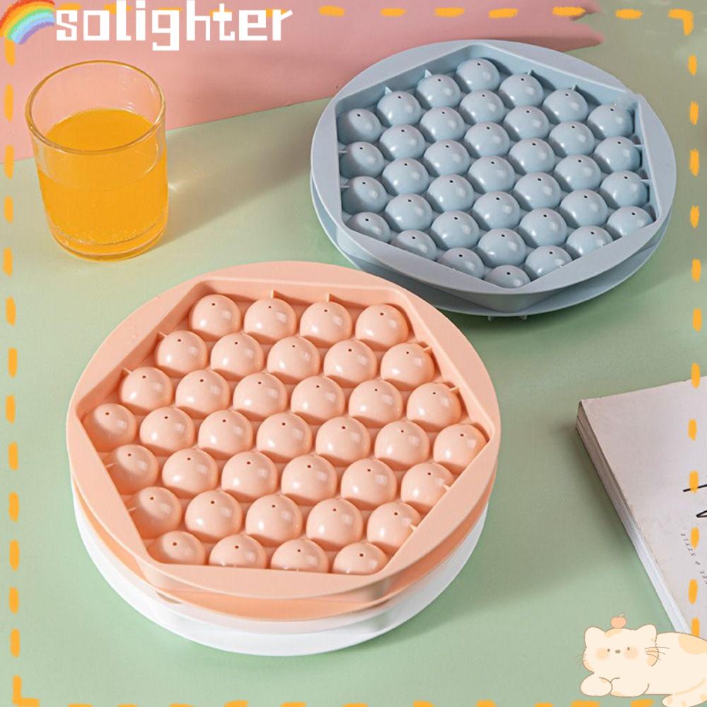 Solighter Cetakan Es Dapur Reusable Ramah Lingkungan Ice Cube Tray