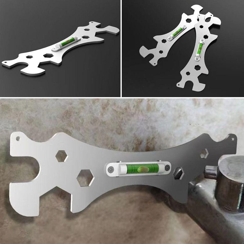 Suyo Hexagon Wrench Stainless Steel Penggaris Pengukur Jarak Instalasi Kran Shower