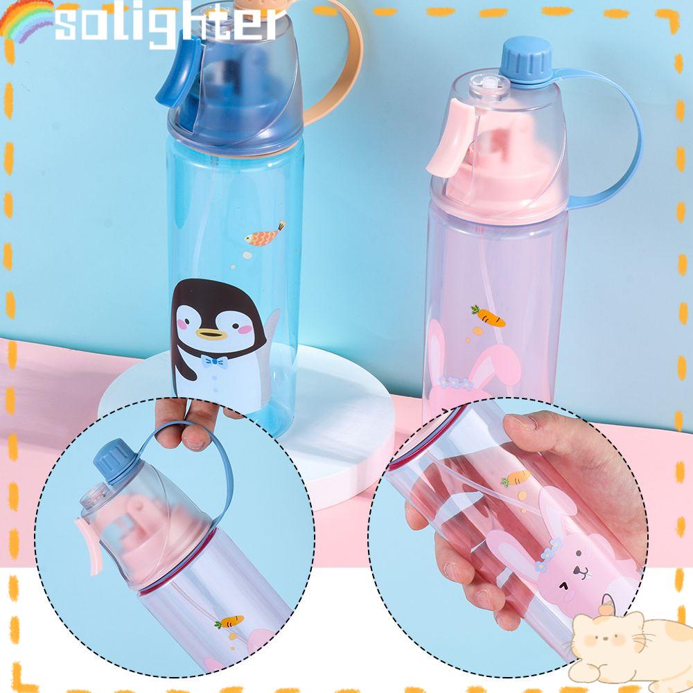 Solighter Gelas Plastik Anak Portable Kartun Watering Can