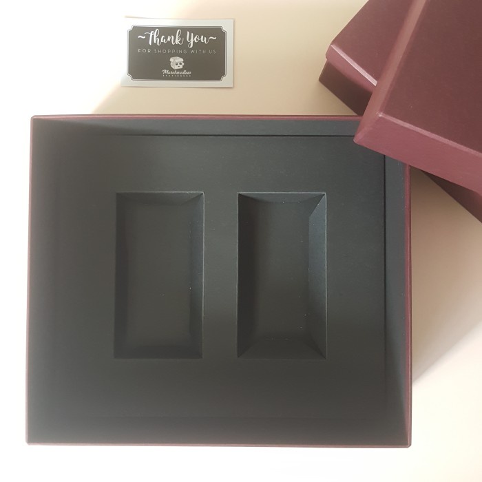 

⭐BISA COD⭐ Kotak kado hampers gift box dus hadiah packaging 29x25x10cm + Penyekat - Tutup Lepas, Inner Dark