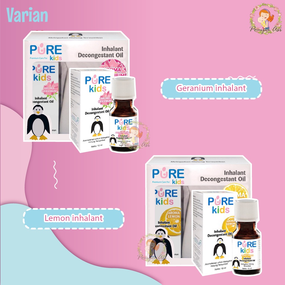 Pure Kids Inhalant Decongestant Oil Aromaterapi Purekids Pure BB Untuk Pilek Hidung Tersumbat Bayi Dan Anak By Mallpompaasi