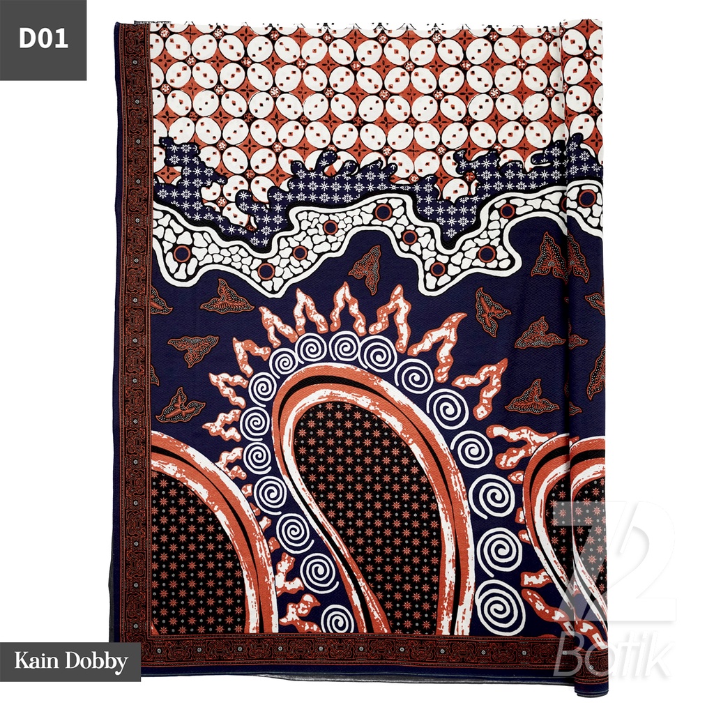 KAIN BATIK PREMIUM Dobby Motif Tiga Negeri Warna Biru Dongker 723269 Cap 72 Jarik Jarit Samping Kebat Panjang Batik Dobby Modern Premium Bahan Seragam Batik Pernikahan Kantor Keluarga Murah Kamen Jadi Batik Bali Lembaran