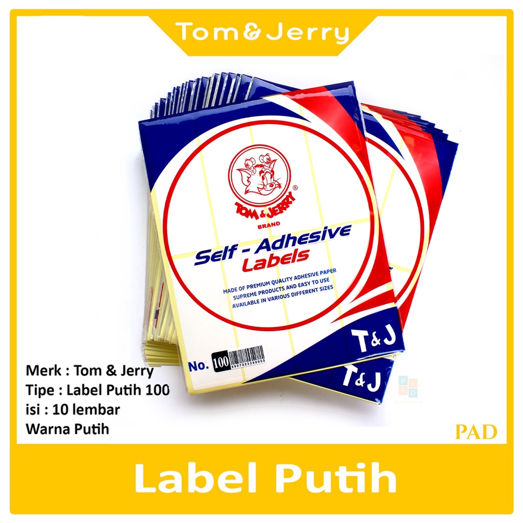 

Tom & Jerry - Label Paper Putih No.100 - Pad