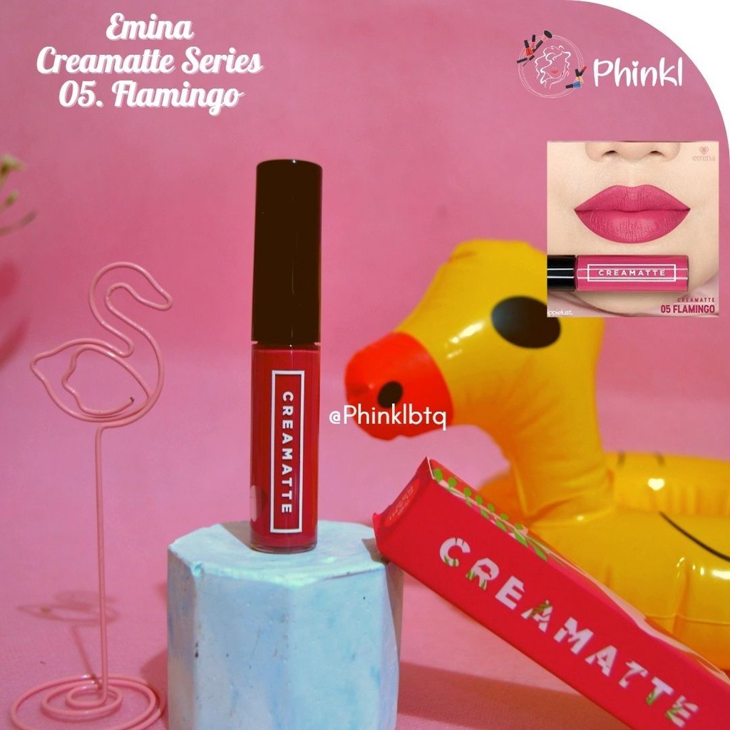 `ღ´ PHINKL `ღ´ ╰☆☆ 𝔢мιℕά ☆☆╮ Emina lip cream mattee lipstick mate cair tidak bikin bibir kering