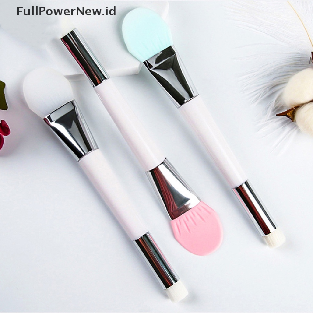 Power 2In1 Double Ended Facial Face Mud Mixing Brush Alat Kecantikan Kuas Masker Silikon ID