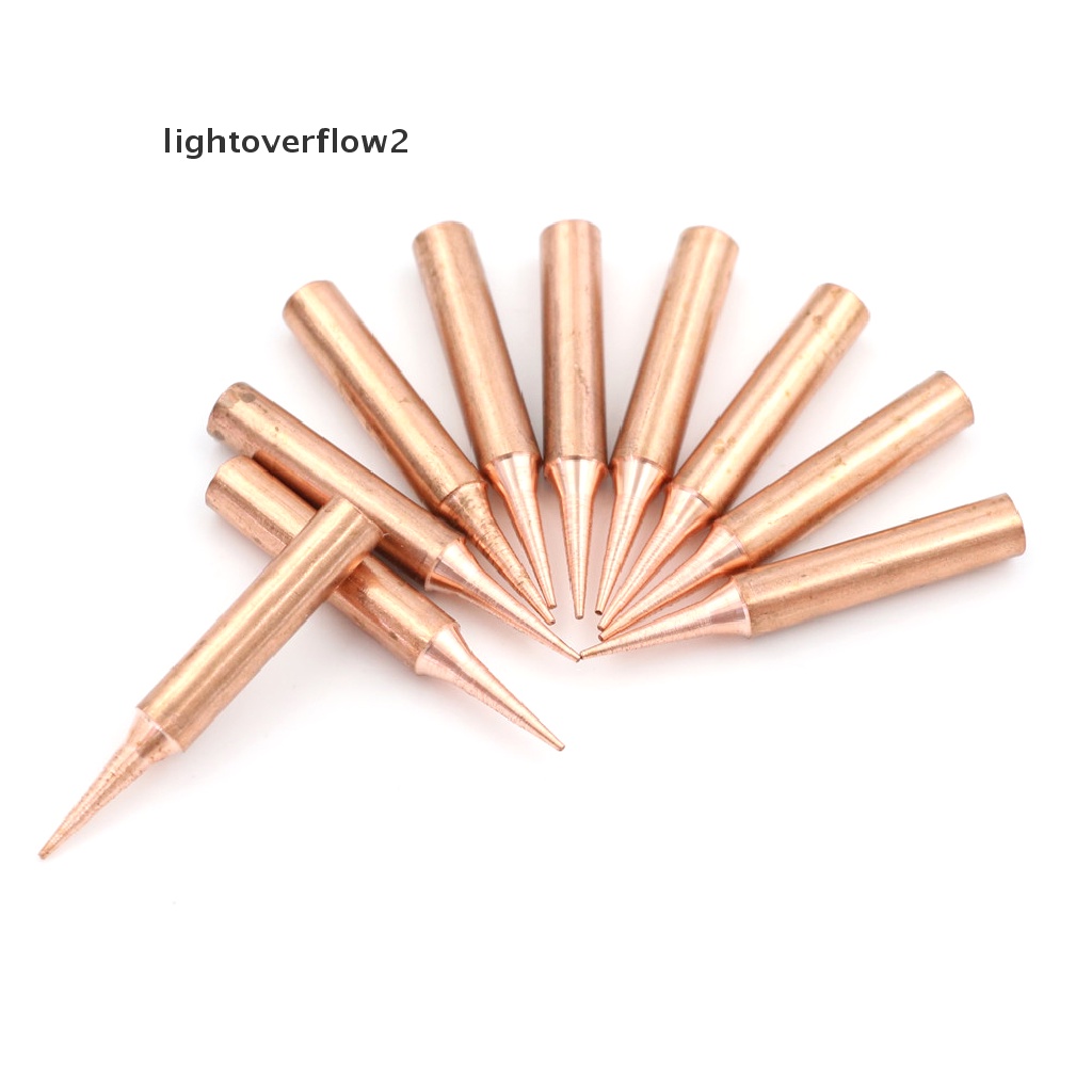 [lightoverflow2] 10Pcs/Lot 900M-T-I Soldering Tips Pure Copper Low Temperature Soldering Iron [ID]