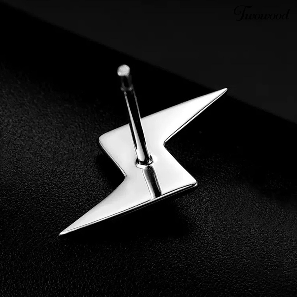 Twowood 1Pc/1pasang Ear Studs Personality Tindik Tiga Dimensi Kelas Tinggi Geometris Hias Nikel Gratis Pria Keren Keren Anting-Anting Perhiasan Aksesori