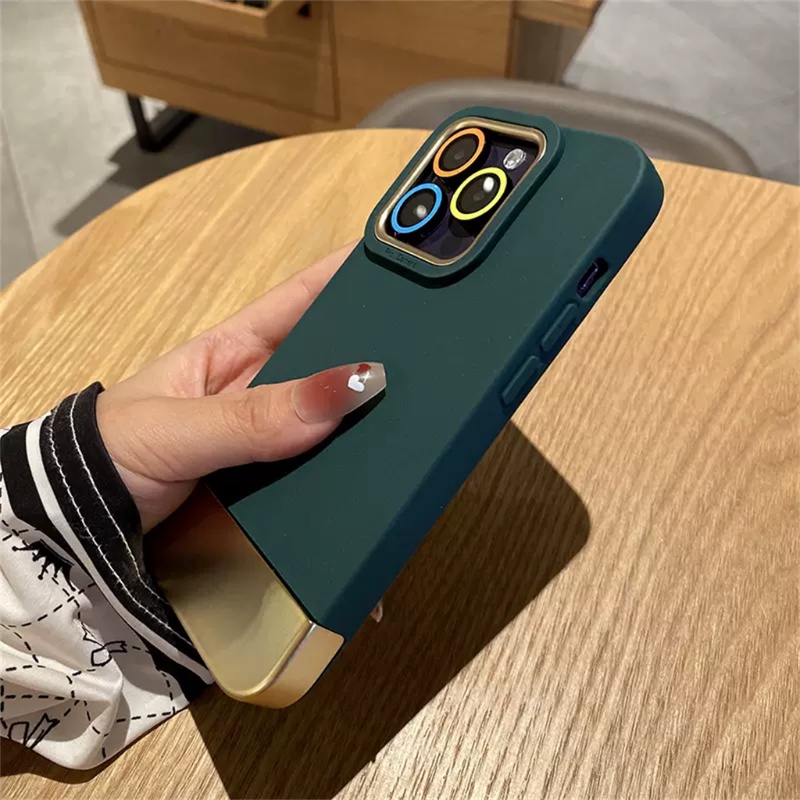 Metal Kamera Perlindungan Persegi case iPhone 11 Pro Max case Iphone12 13 14 Pro Max14 Plus ProMax Tertutup Penuh shockproof 2-in-1 Silikon soft case