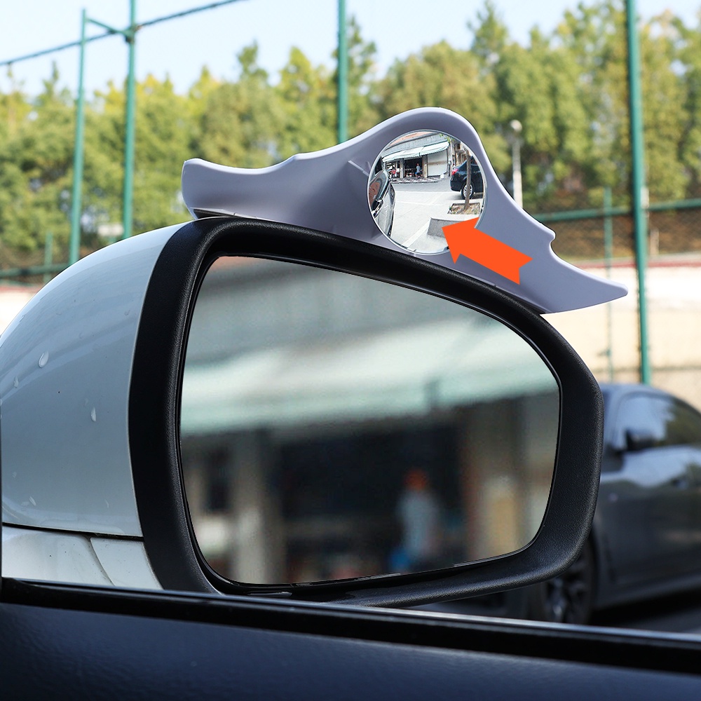 2pcs/set 20 * 6.5m Blind Spot Mirror Kaca Spion Mobil Alis Hujan Cermin Bulat Kecil360° Cermin Tambahan Blind Spot Two-in-one Aksesoris Eksterior Mobil