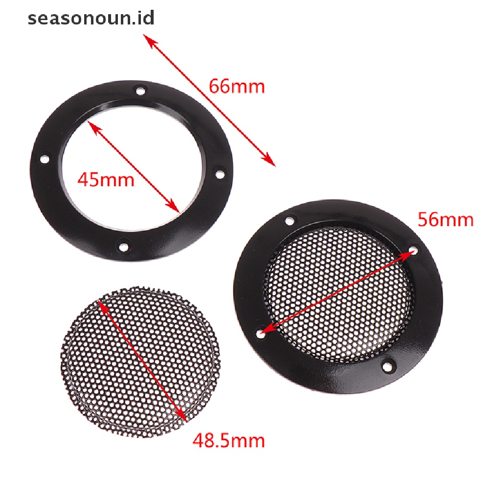 Seasonoun 2Pcs Speaker Audio 2inch Cover Pelindung Jaring Jala Jaring Grilles Speaker.