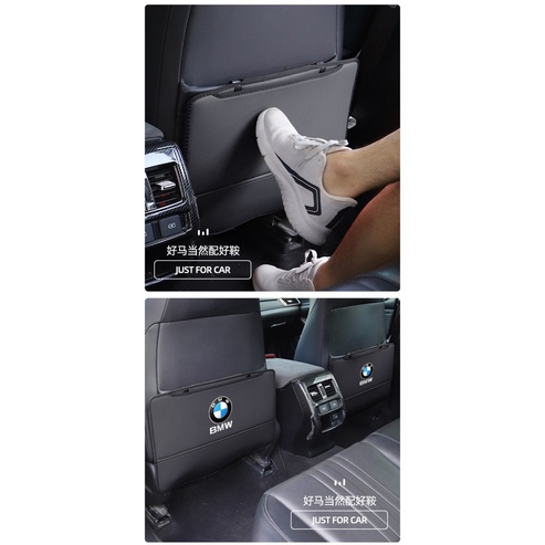 Untuk BMW X1 X2 X3 X5 3seri 5seri F10 F11 F18 F10 F11 F30 F31 PU Leather Anti-Anak-Kick Pad Untuk Mobil Tahan Air Kursi Back Protector Cover Auto Anti Lumpur Kotoran Bantalan Dengan Storag