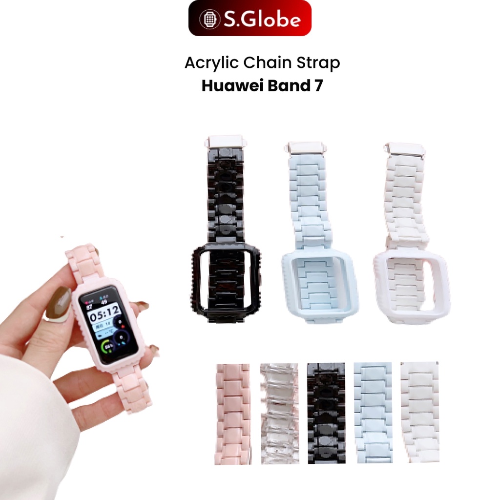 Tali Strap Acrylic Chain Huawei Band 7 Candy Transparent Classic Style