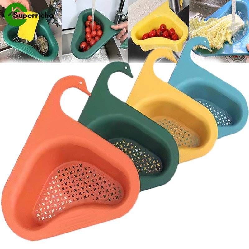 Hot Sale/Saringan Wastafel Dapur Colanders/Kreatif Buah Dan Sayuran Sink Swan Drain Basket/Keranjang Saringan Tiris Kualitas Tinggi