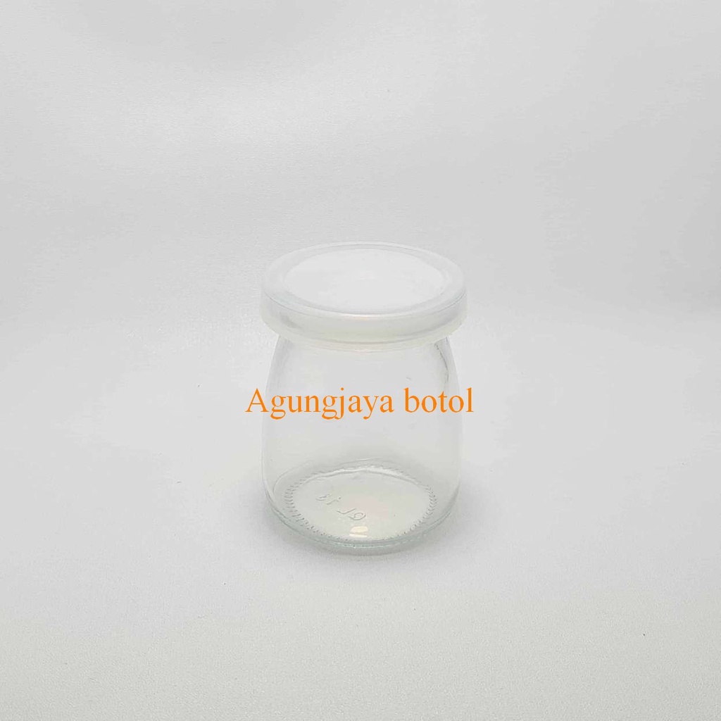Jar Kaca 100 Ml Puding Pendek Clear Tutup Plastik /  Jar Kaca / Jar  / Jar Madu / Jar Selai / Jar Pu