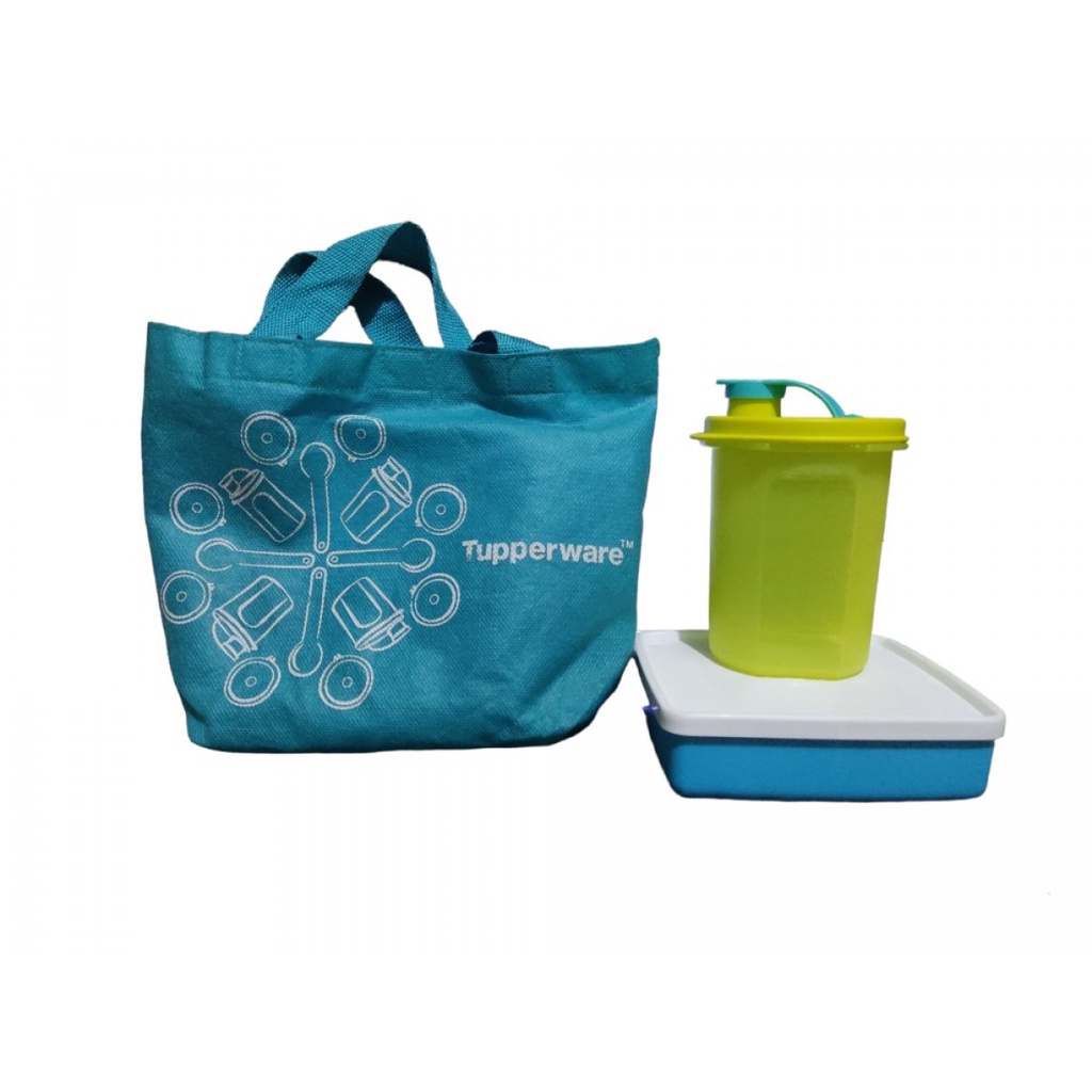 Lunch set medium square away handy bottle tumbler tas