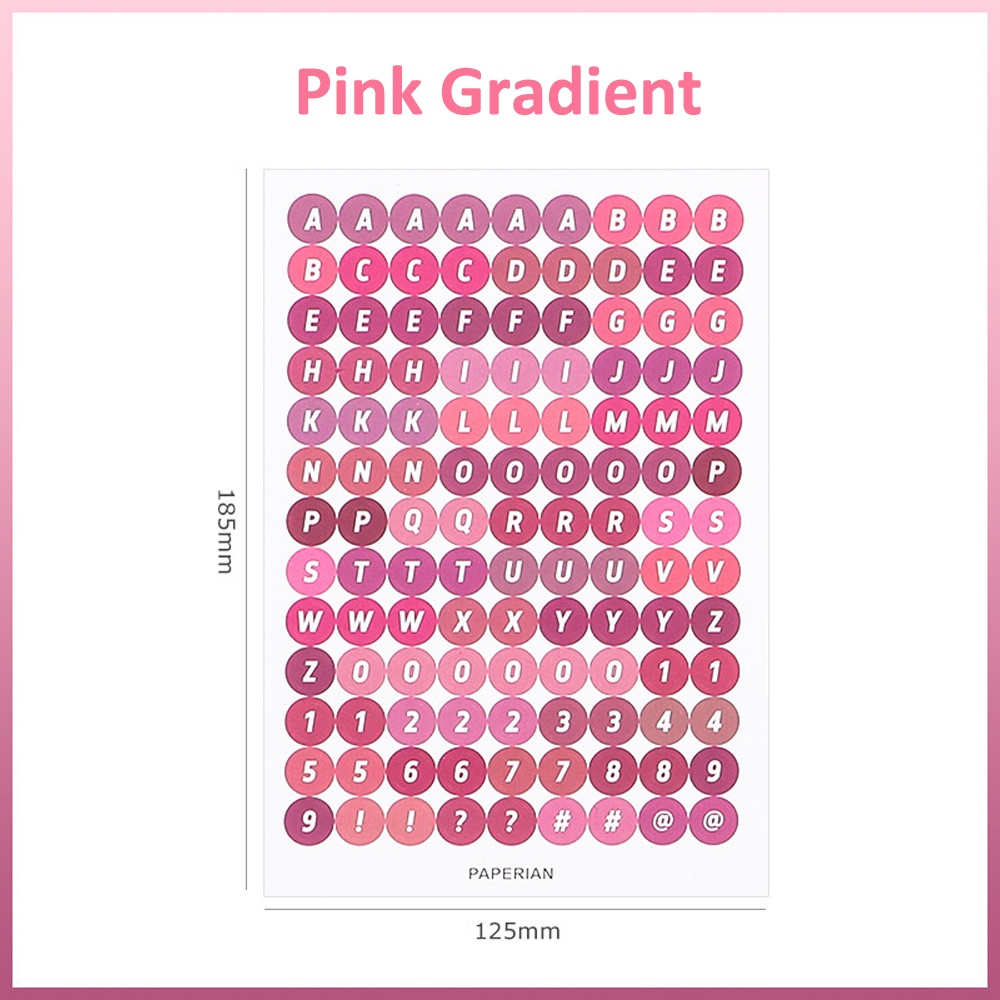 [Harga Grosir] 1pc Diy Stiker Bahan Dekoratif Kreatif 4warna Lucu Dot Angka Tangan Aksen Stiker Permen Berwarna Polkadot Angka Alfabet Inggris Stiker