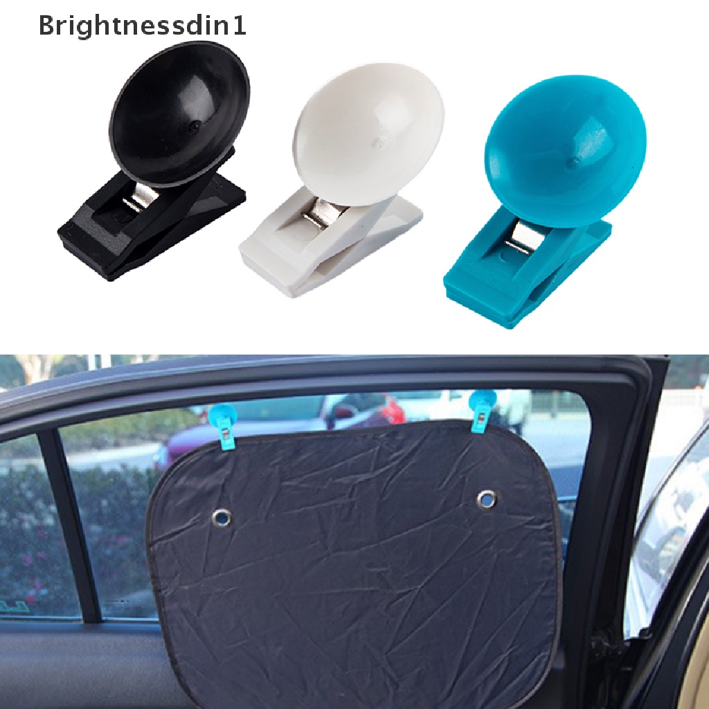 [Brightnessdin1] 2pcs Klip Jendela Interior Mobil Mount Suction Cap Clip Plastik Sucker Holder2 Pcs Butik