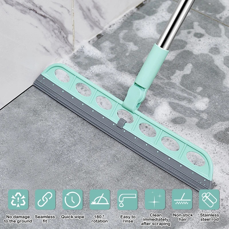 Magic Broom Sweeping Brush Silicone Pel Rumah Tangga Lantai Jendela Kaca Pembersih Squeegee Wiper Rambut Peliharaan Sapu Debu Alat Kebersihan Rumah