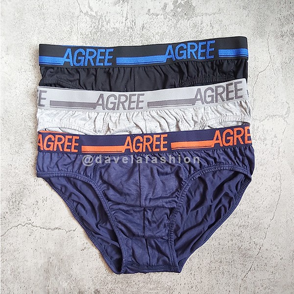 [ 3pcs ] Celana Dalam Agree Sport Art. 2325 Mens Brief Underwear CD Cowok TOKO KEANULOVA