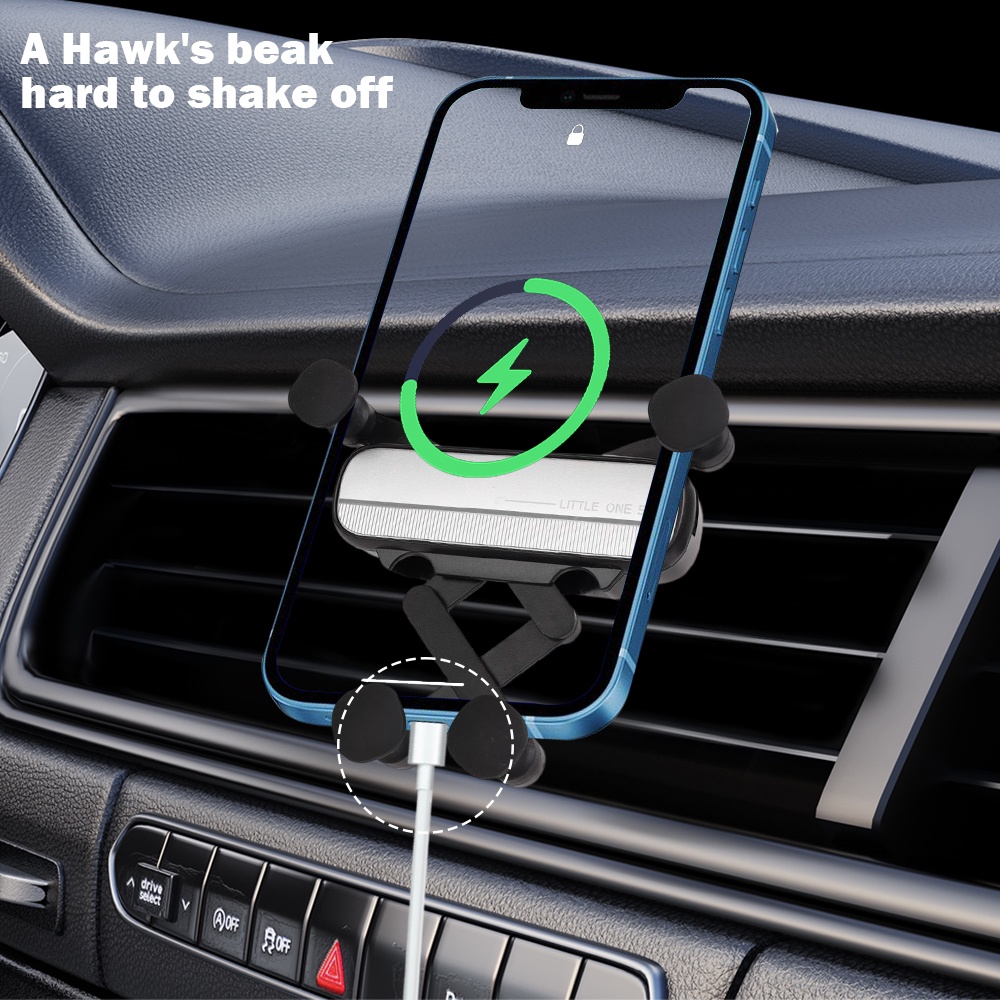 Bracket Navigasi GPS Dudukan Mini Outlet Udara Mobil Dudukan Ponsel Desain Klip Paruh Elang Unik Bracket Telepon Di Mobil Smartphone Stand Gravity Car Phone Holder