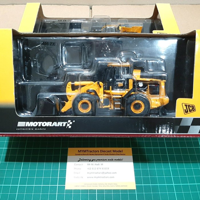 RWF Diecast Miniatur JCB 456ZX Wheel Loader with Attachments (1:50)