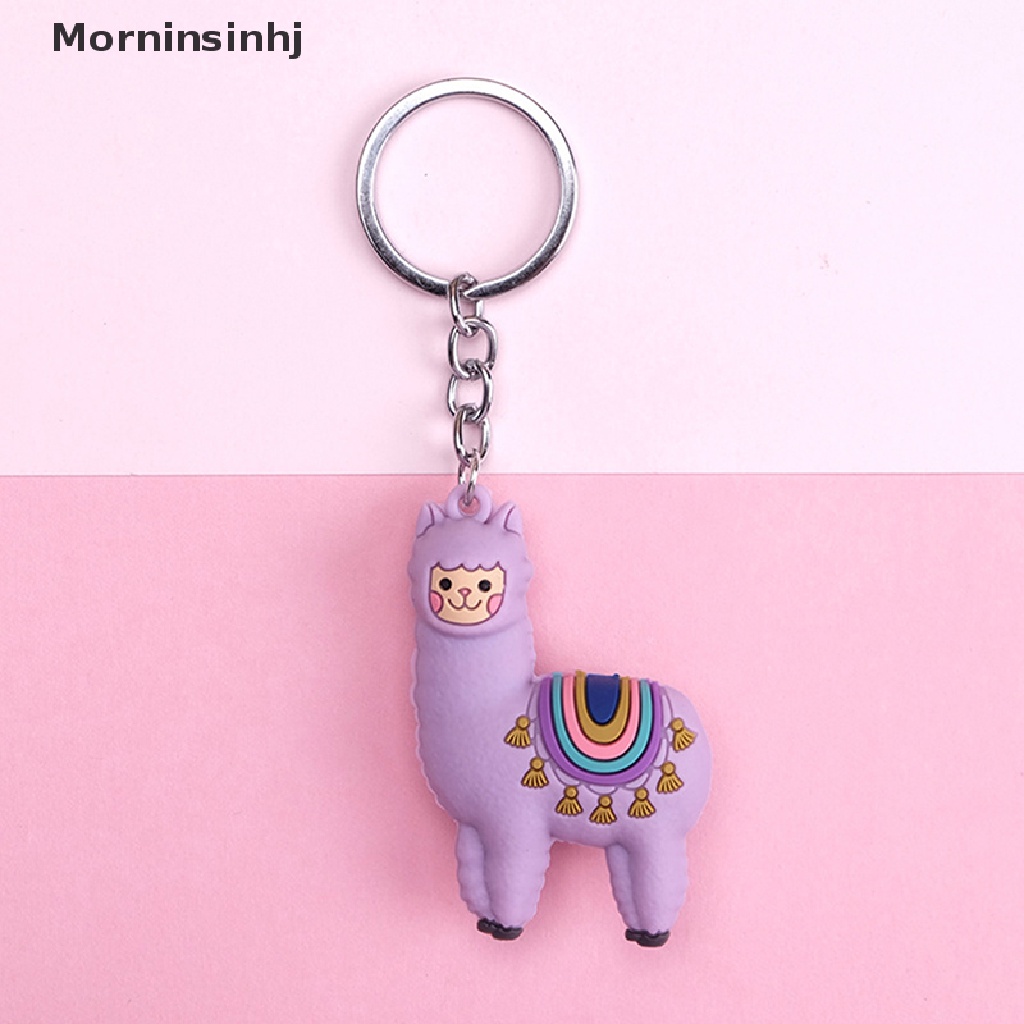 Mornin 1pc Kartun Alpaka Gantungan Kunci Llama Gantungan Kunci Wanita Tas Liontin Alpaka Keychains id