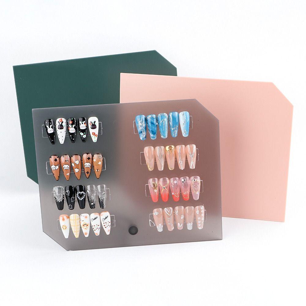 Needway Manicure Show Shelf Transparan Nail Style Color Card Kutek Pameran